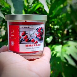 Berries Blast - Fireside Glow Candles | 140 Gram Blended Soy Wax Scented Candle With Metal Lid