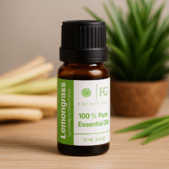 Lemongrass Essential Oil - 10 Ml | 100 % Pure Essential Oils By Fireside Glow | For Diffusers, Soap Making, DIY Crafts, & Aromatherapy