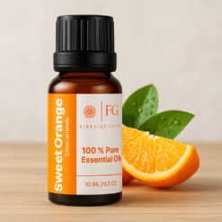 Sweet Orange Essential Oil - 10 Ml | 100 % Pure Essential Oils By Fireside Glow | For Diffusers, Soap Making, DIY Crafts, & Aromatherapy