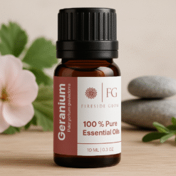 Geranium Essential Oil – 10 ML | 100% Pure Essential Oil by Fireside Glow For Diffusers, Skincare, Soap Making, DIY Crafts & Aromatherapy