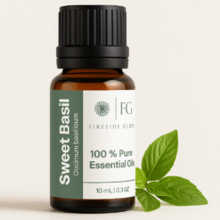 Sweet Basil Essential Oil – 10 ML | 100% Pure Essential Oil by Fireside Glow For Diffusers, Skincare, Soap Making, DIY Crafts & Aromatherapy