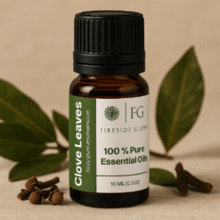 Clove Leaf Essential Oil – 10 ML | 100% Pure Essential Oil by Fireside Glow For Diffusers, Soap Making, Massage Blends, DIY Crafts & Aromatherapy
