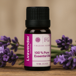 Lavender Essential Oil – 10 ML | 100% Pure Essential Oil by Fireside Glow For Diffusers, Skincare, Soap Making, DIY Crafts & Aromatherapy