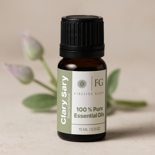 Clary Sage Essential Oil – 10 ML | 100% Pure Essential Oil by Fireside Glow For Diffusers, Skincare, Soap Making, DIY Crafts & Aromatherapy