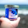 Blue Orchid - Fireside Glow Candles | 140 Gram Blended Soy Wax Scented Candle With Metal Lid