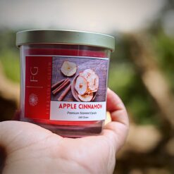 Apple Cinnamon- Fireside Glow Candles | 140 Gram Blended Soy Wax Scented Candle With Metal Lid