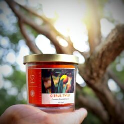 Citrus Twist- Fireside Glow Candles | 140 Gram Blended Soy Wax Scented Candle With Metal Lid