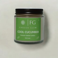 Cool Cucumber - Fireside Glow Candles | 100 Gram Blended Soy Wax Scented Candle