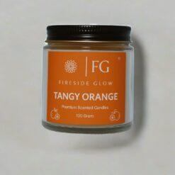 Tangy Orange – Fireside Glow Candles | 100 Gram Blended Soy Wax Scented Candle