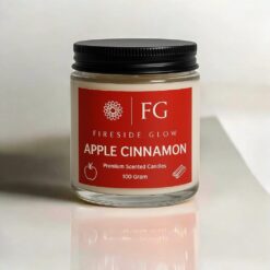 Apple Cinnamon – Fireside Glow Candles | 100 Gram Blended Soy Wax Scented Candle