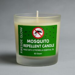 Mosquito Repellent Candle (Made with Citronella Essential Oil) – Fireside Glow Candles | Set of 3 | Blended Soy Wax Scented Candle