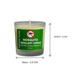 Mosquito Repellent Candle (Made with Citronella Essential Oil) – Fireside Glow Candles | Set of 3 | Blended Soy Wax Scented Candle