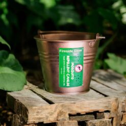 Mosquito Repellent Candle (Made With Citronella Essential Oil) – Fireside Glow Candles | Metal Bucket | Blended Soy Wax Scented Candle