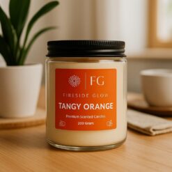 Tangy Orange - Fireside Glow Candles | 200 Gram Blended Soy Wax Scented Candle