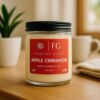 Apple Cinnamon - Fireside Glow Candles | 200 Gram Blended Soy Wax Scented Candle