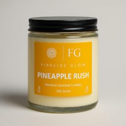 Pineapple Rush - Fireside Glow Candles | 200 Gram Blended Soy Wax Scented Candle